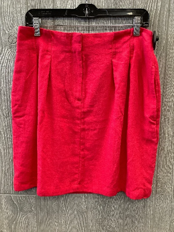 Skirt Midi By Ann Taylor In Red, Size: 10