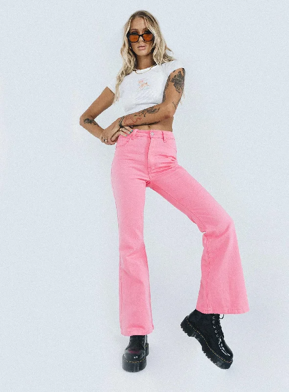 Cabarita Lounge Denim Jeans Pink