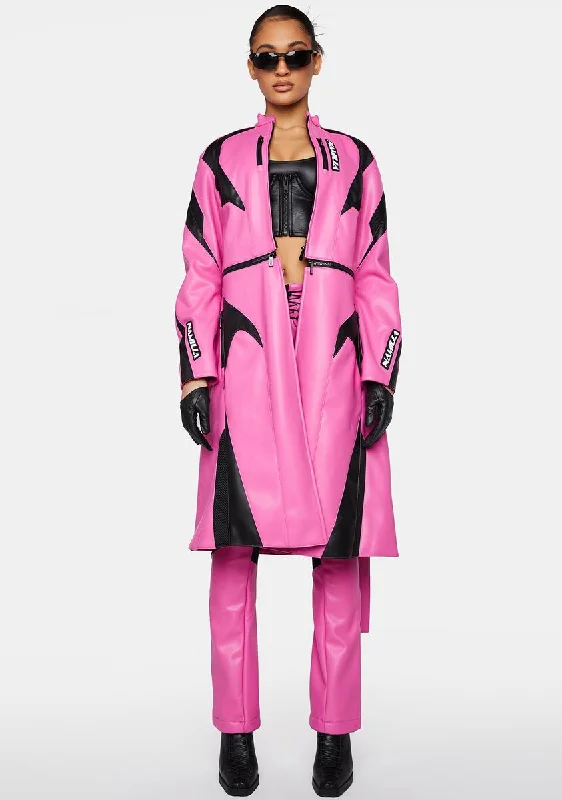 Pink Transformer Moto Coat