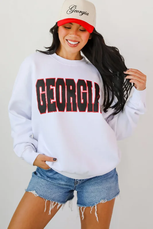 Trend Forward Threads For Her White Georgia Sweatshirt