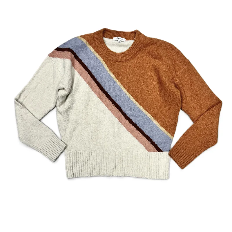 Sweater By Madewell In Orange & Tan, Size: M