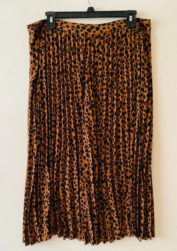 Skirt Midi By Scoop In Animal Print, Size: L