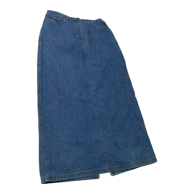 Skirt Midi By Rafaella In Blue Denim, Size: M