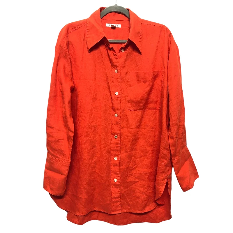 Tunic Ls By Banana Republic In Orange, Size:M