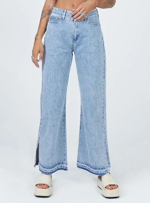 Holmes Low Rise Frayed Hem Denim Jeans