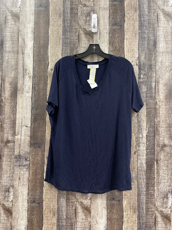 Top Short Sleeve By Cme In Navy, Size: S