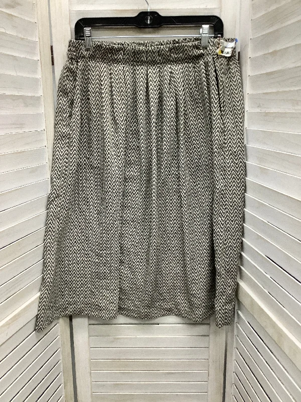 Skirt Midi By H&m In Black White, Size: 10