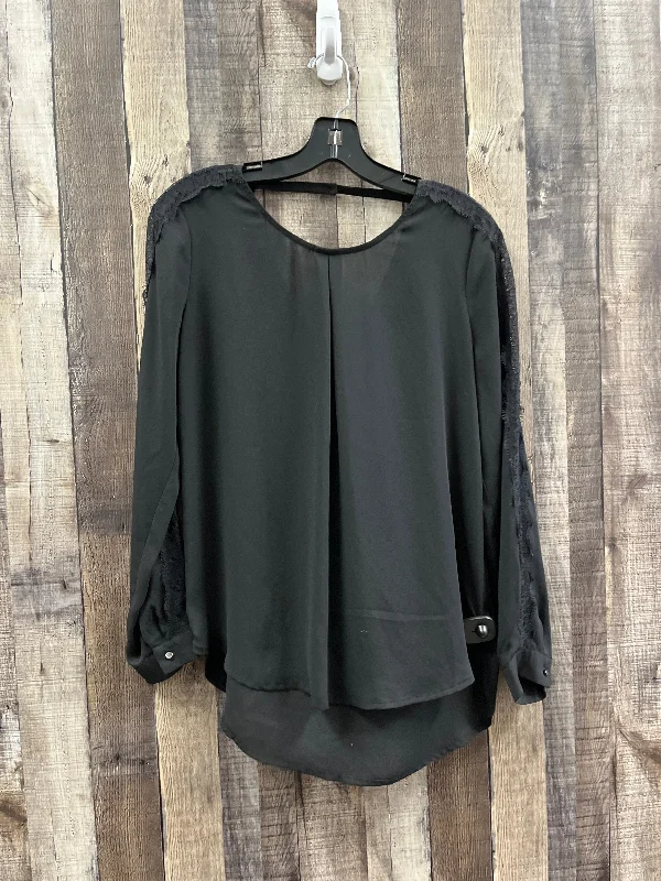 Top Long Sleeve By Ro & De In Black, Size: S