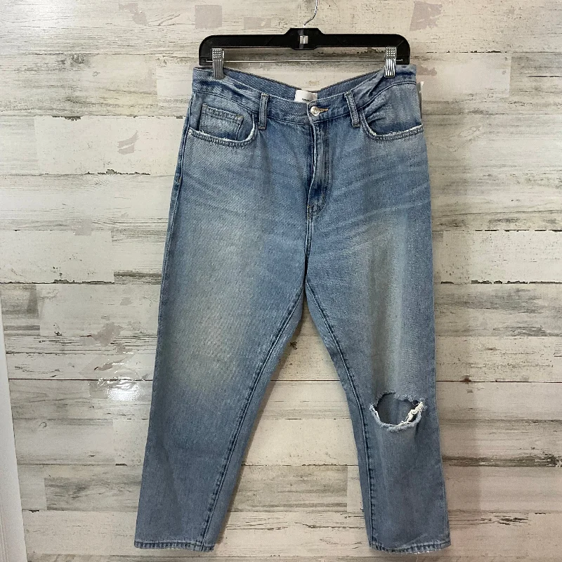 Jeans Straight By Current/elliott In Blue Denim, Size: 12