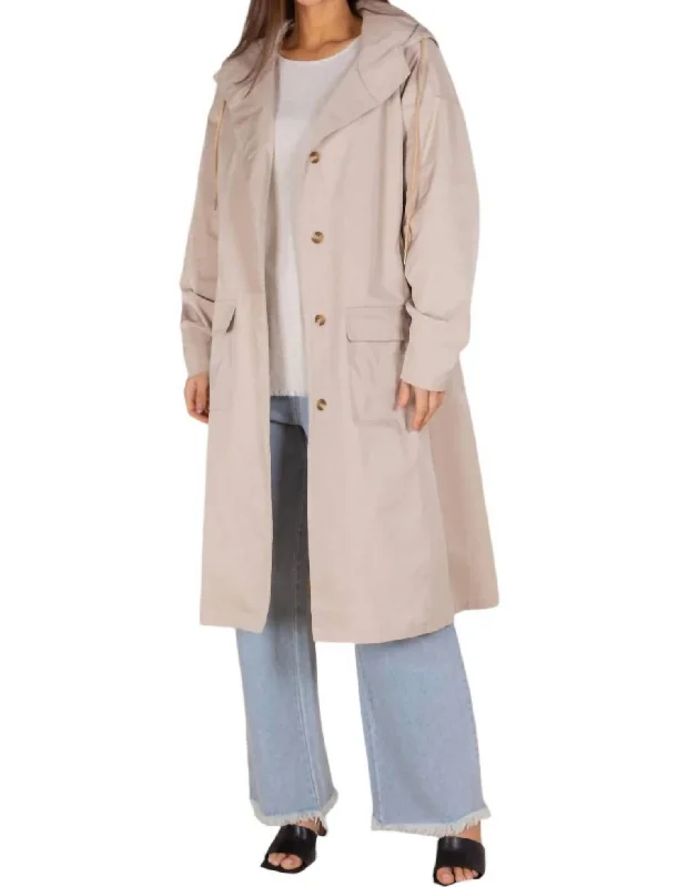 I’Ll Be Found Trench Coat In Beige