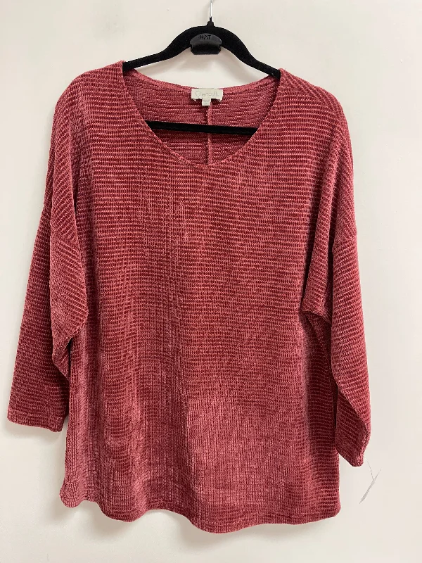 Sweater By Chenault In Red, Size: 1x