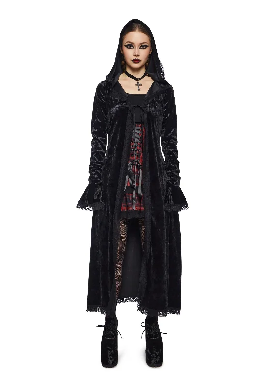 Dark Soiree Velvet Cardigan