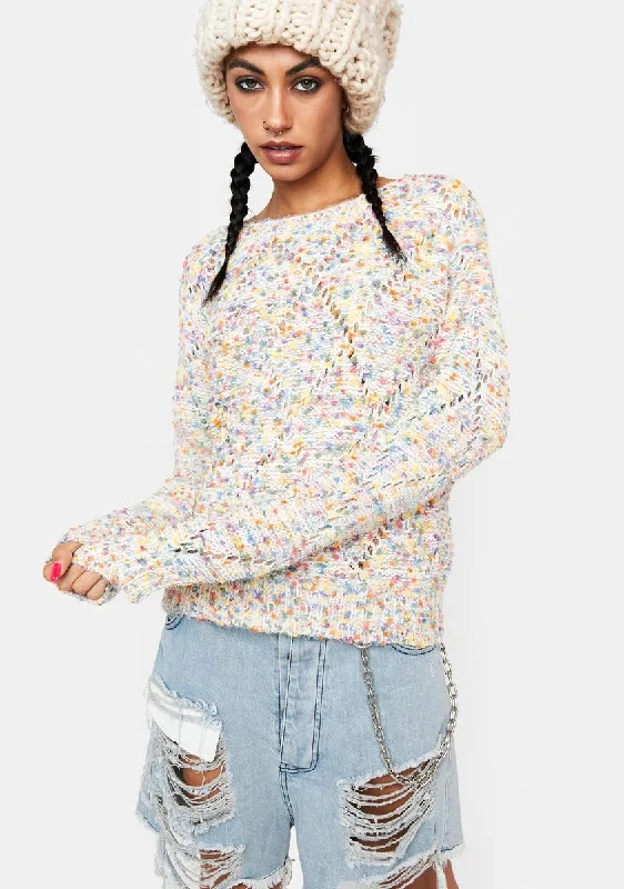 Bold Silhouette Frolic Confetti Sweater