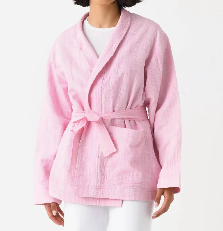 Cacao Jacket In Rose/blanc