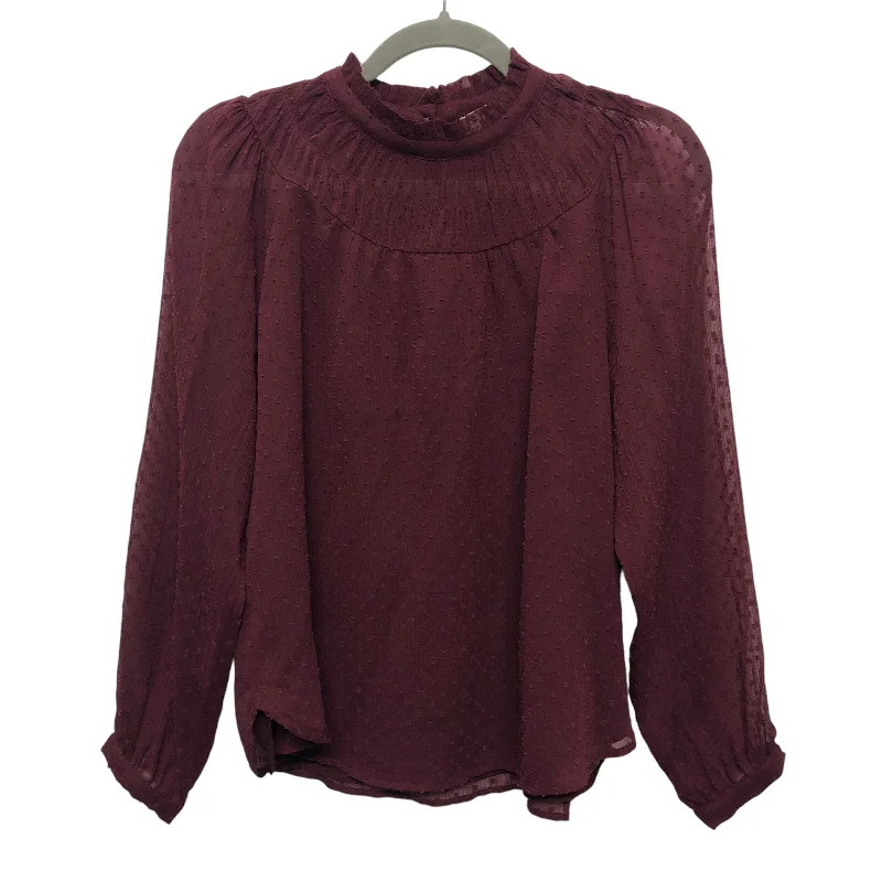 Top Ls By Loft In Maroon, Size:M