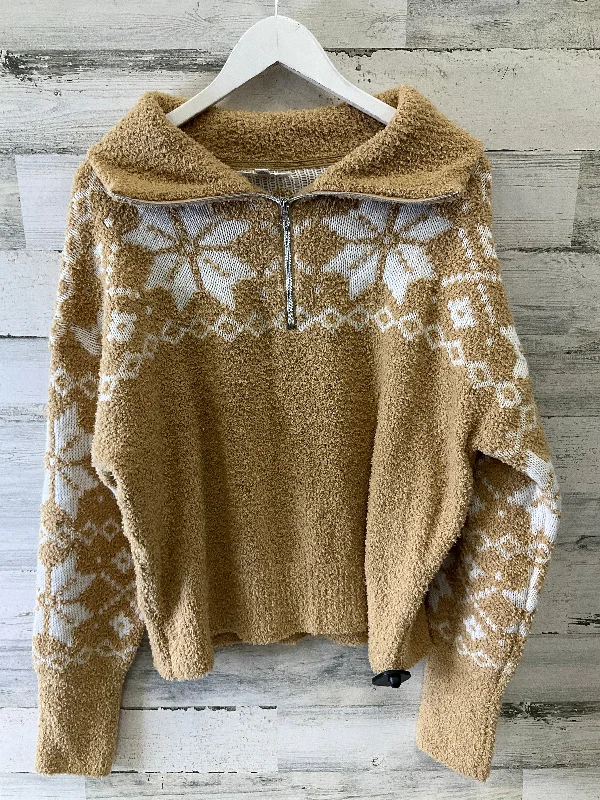 Top Long Sleeve By Time And Tru In Tan, Size: Xl