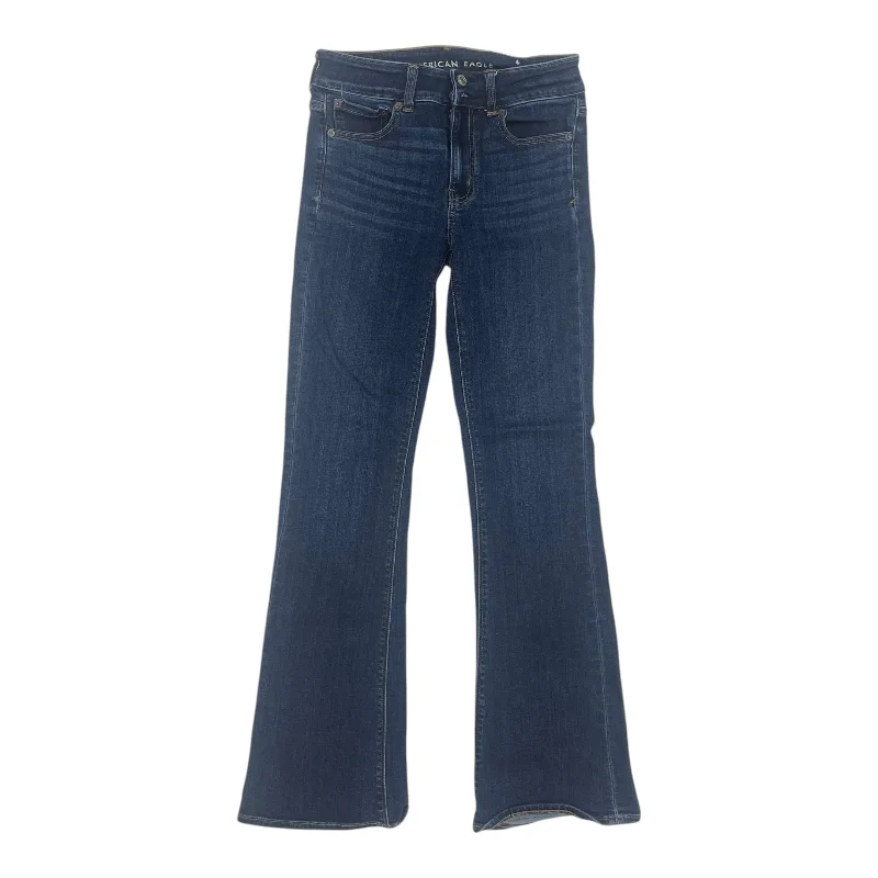 Jeans Boot Cut By American Eagle In Blue Denim, Size:4