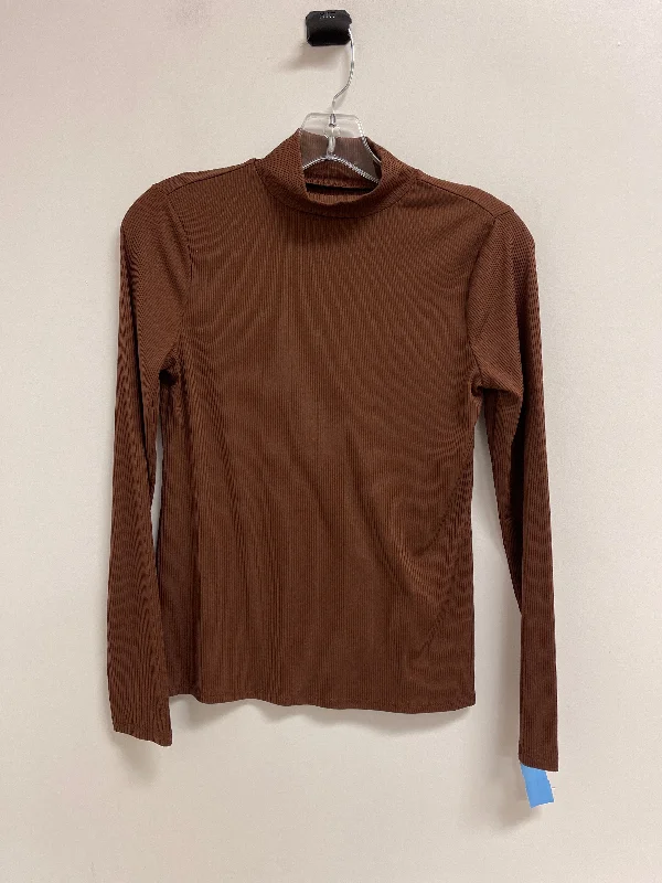 Top Long Sleeve By No Boundaries In Brown, Size: M