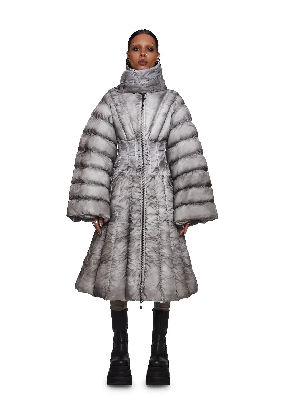 Frequency Puffer Jacket And Scarf