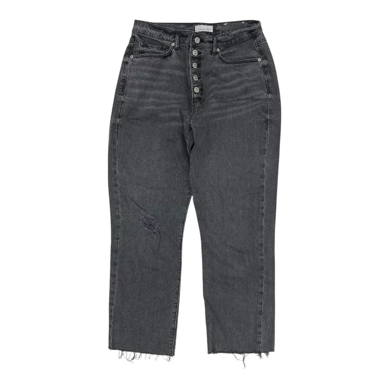 Jeans Straight By Loft In Black, Size:6