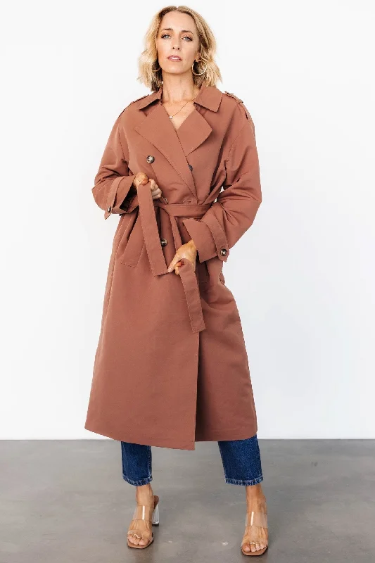 Elias Trench Coat | Warm Brown