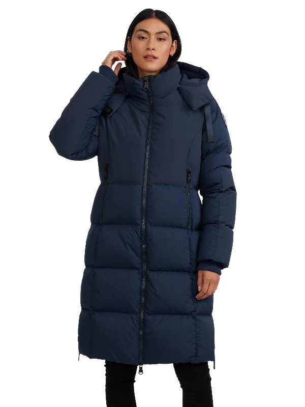 Pajar Women’s Zaniah Mixed Media Quilted Puffer with Detachable Hood