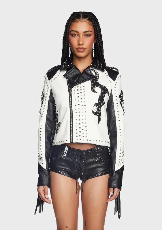 Ryder Fringe Two-Tone Moto Jacket