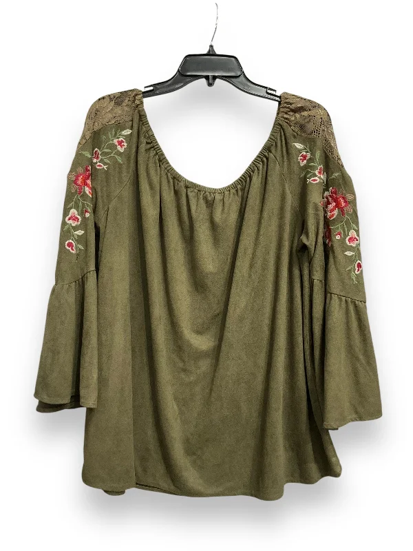 Top Long Sleeve By Umgee In Green, Size: Xl