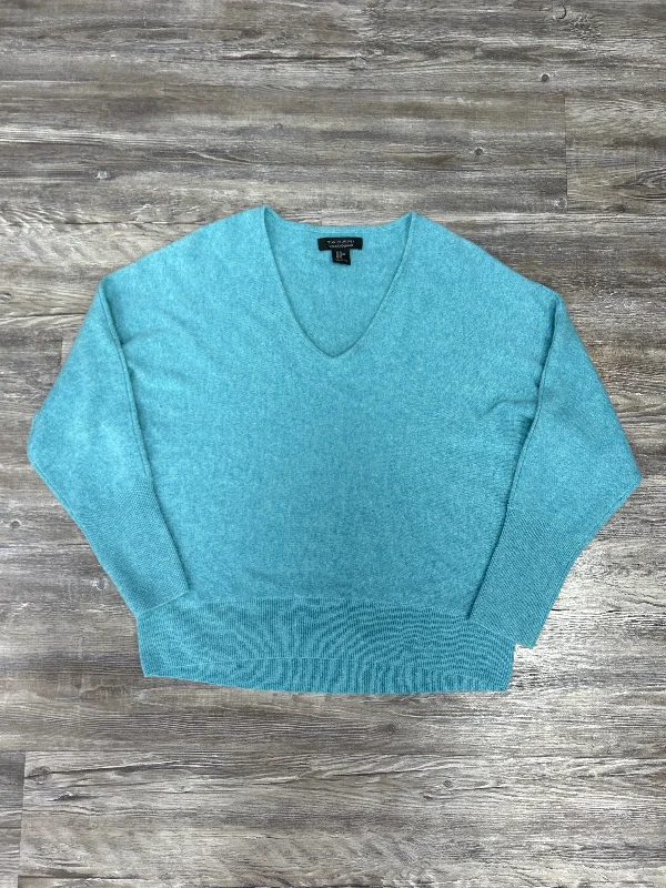 Sweater Cashmere By Tahari By Arthur Levine In Blue, Size: Xl