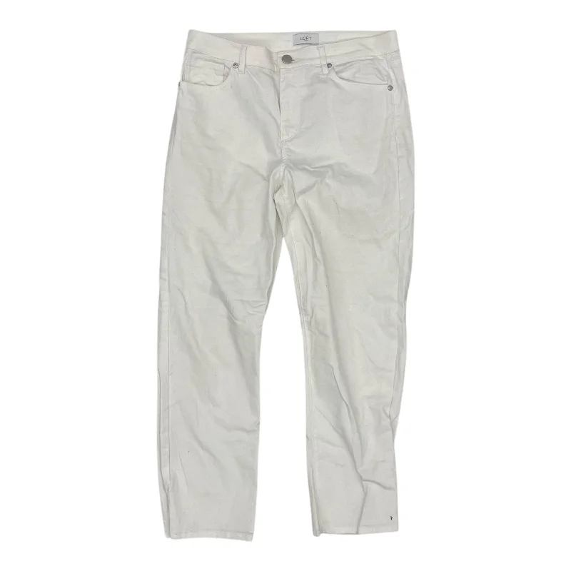 Jeans Straight By Loft In White, Size:6