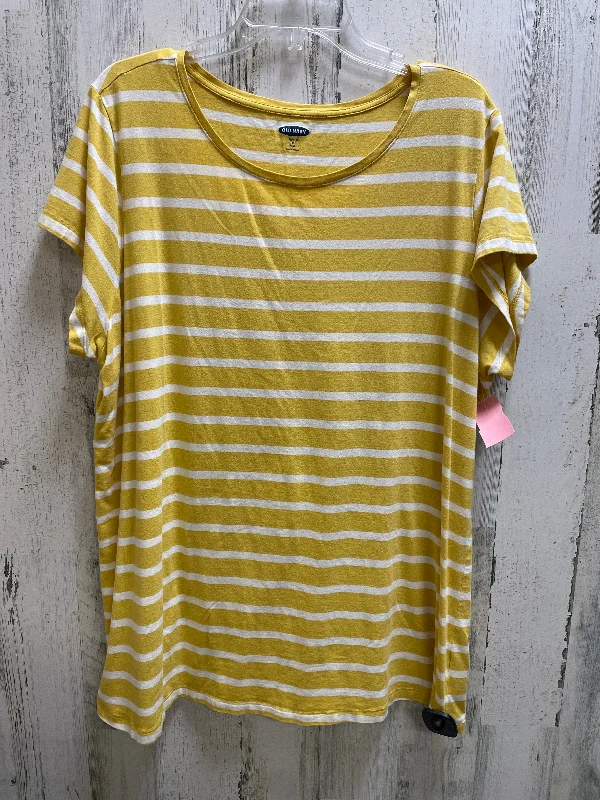 Top Short Sleeve By Old Navy In Yellow, Size: 3x