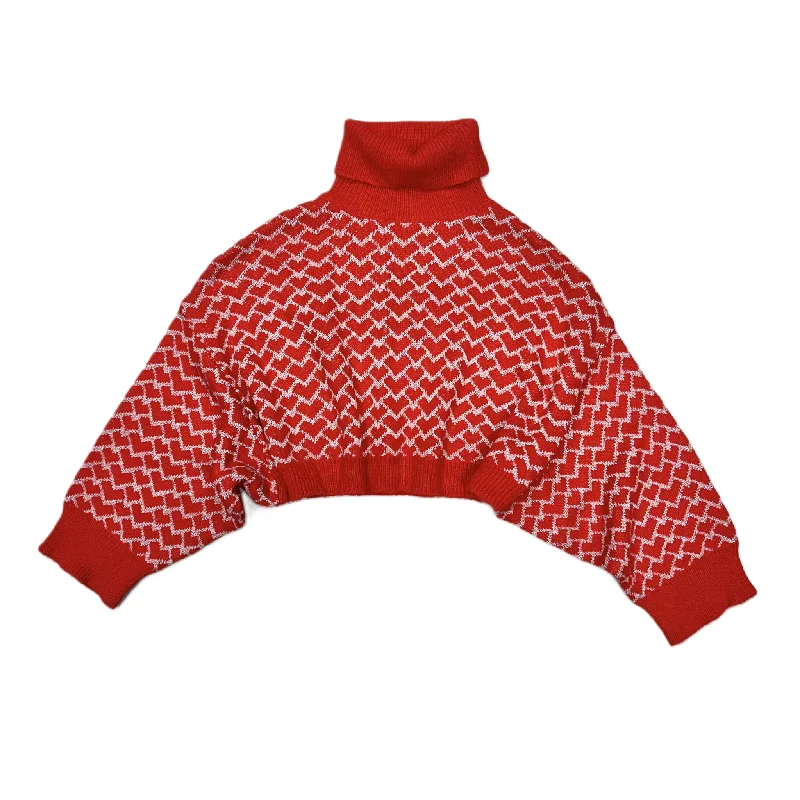 Sweater By Lili Sidonio In Red & Silver, Size: S