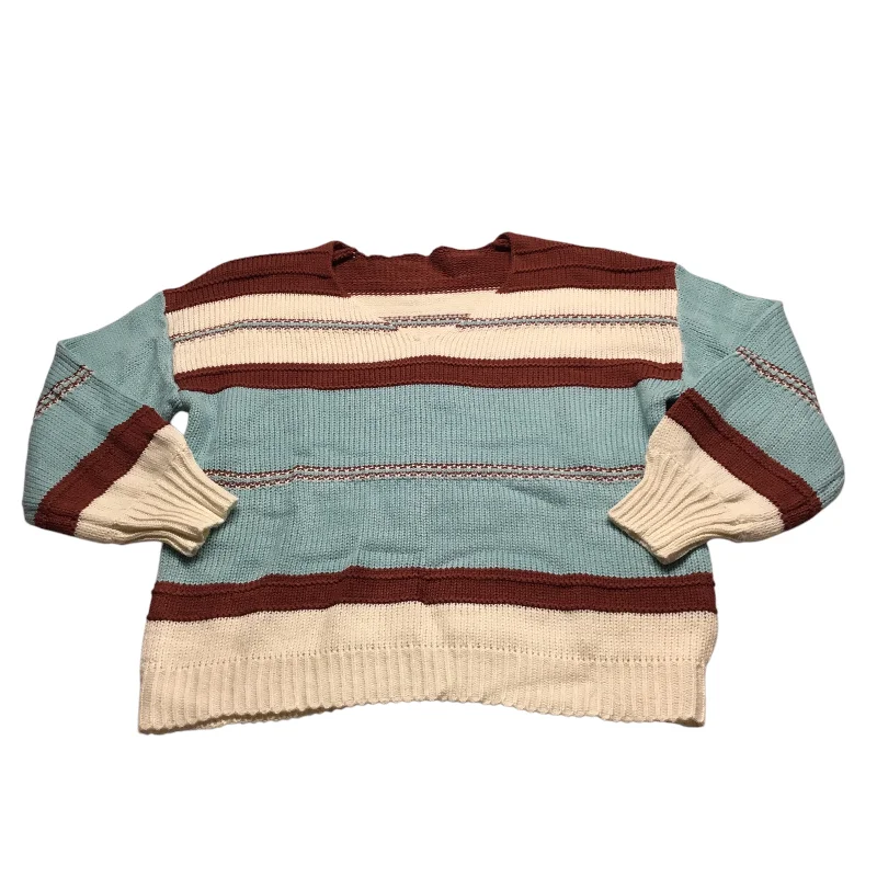 Sweater By Shein In Blue & Cream, Size: Xl