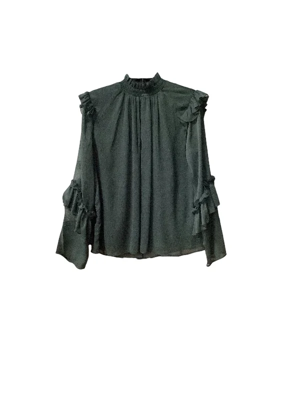 Top Long Sleeve By H&m In Green, Size: 8