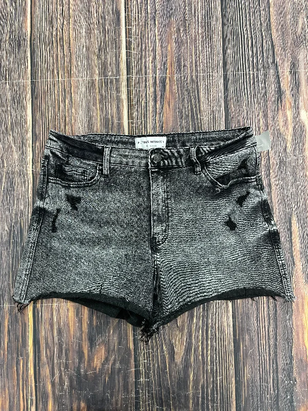 Black Denim Shorts Flying Monkey, Size 14