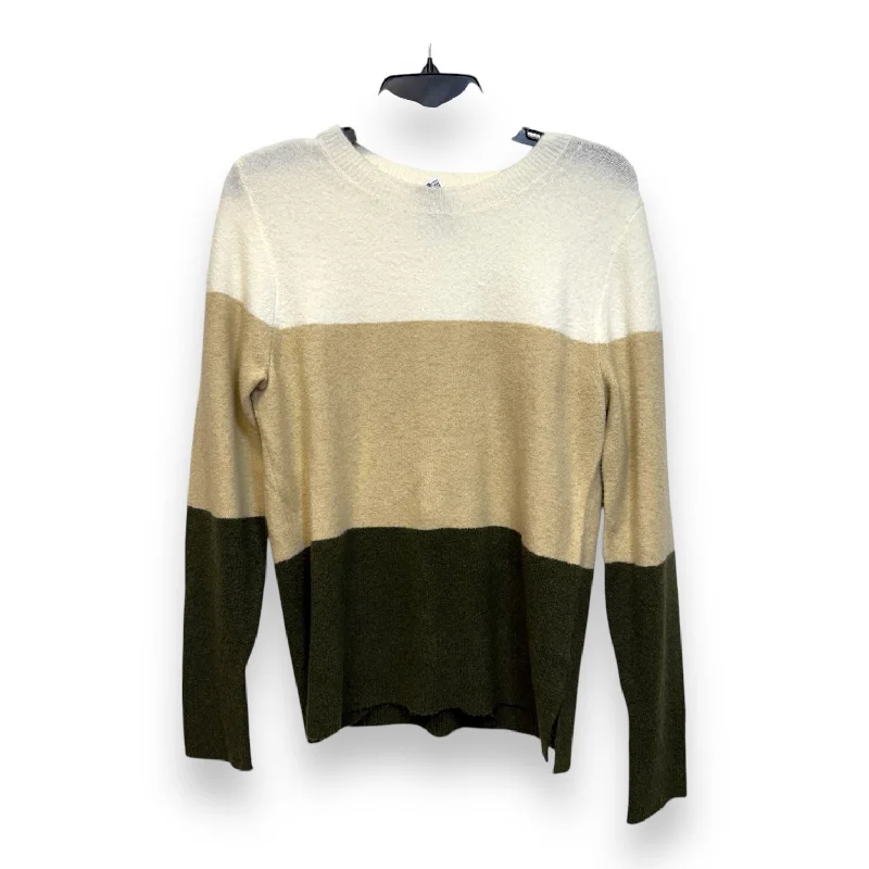 Sweater By J. Crew In Tan & White, Size: M