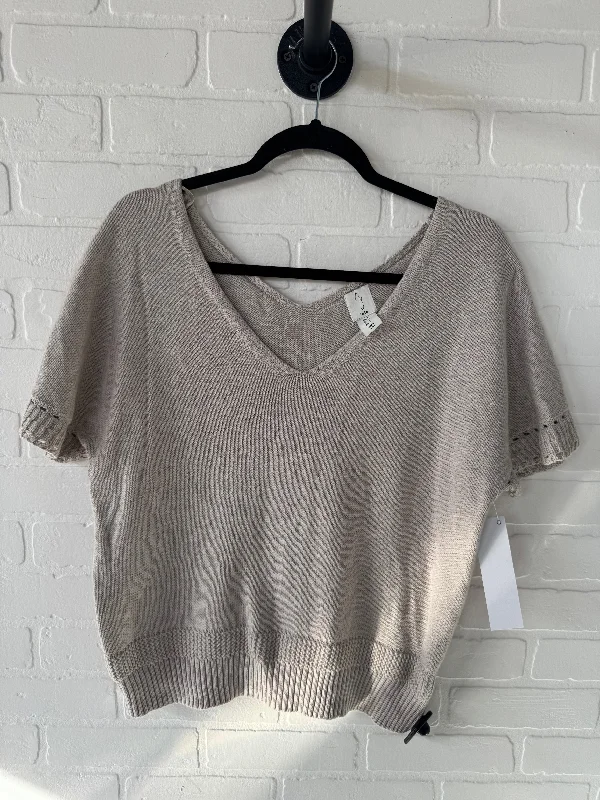 Sweater Short Sleeve By Joie In Beige, Size: S