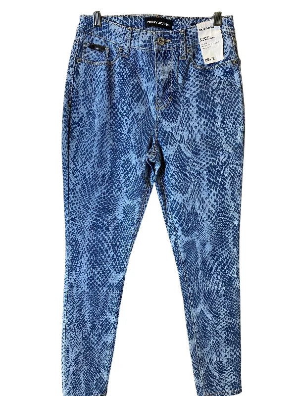 Jeans Skinny By Dkny In Snakeskin Print, Size: 2