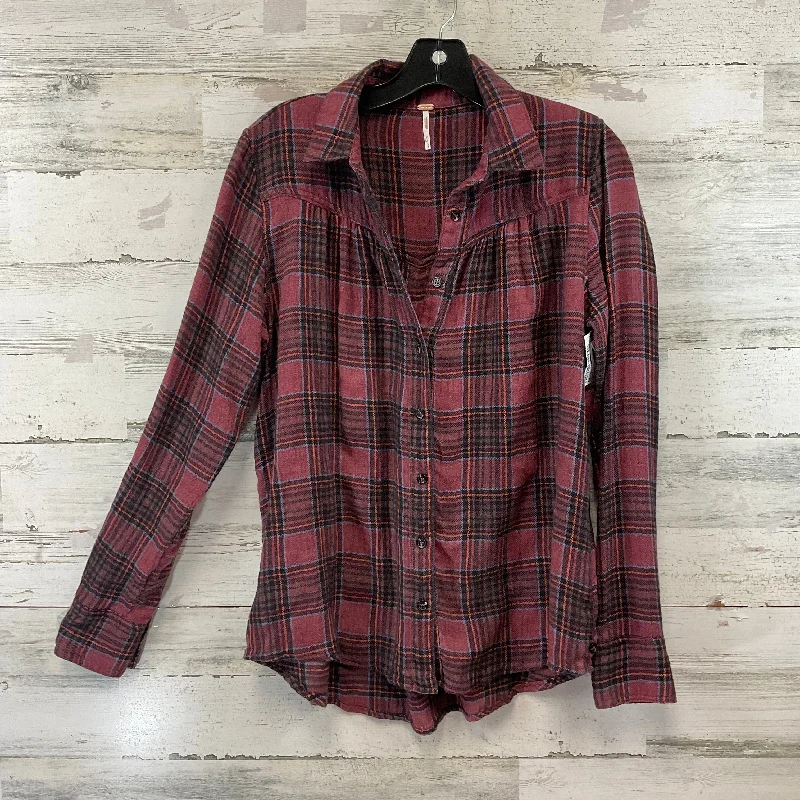 Top Long Sleeve By Free People In Red, Size: S