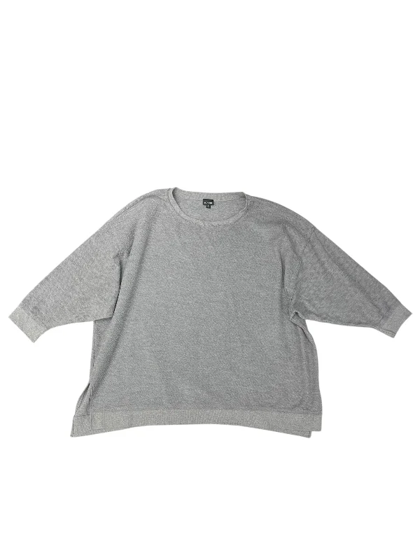 Top Long Sleeve By Torrid In Grey