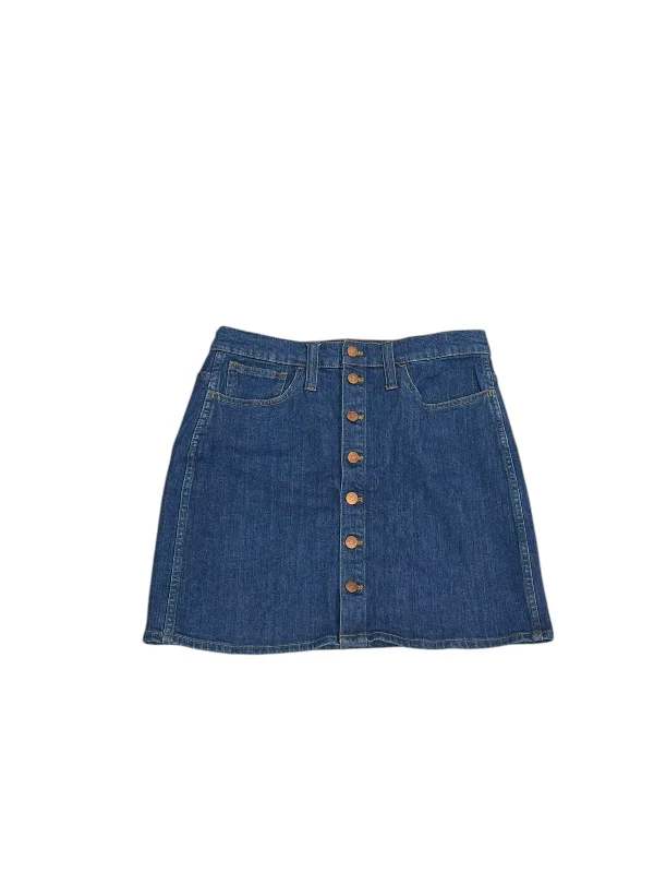 Skirt Mini & Short By Madewell In Blue Denim, Size: 8