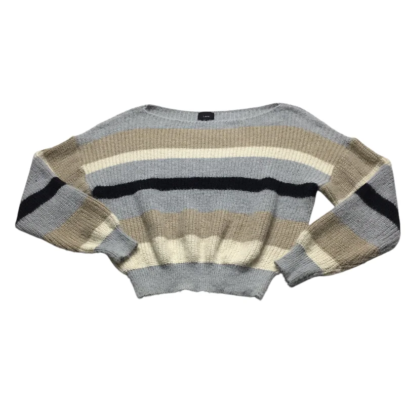 Sweater By Lumiere In Grey & Tan, Size: L