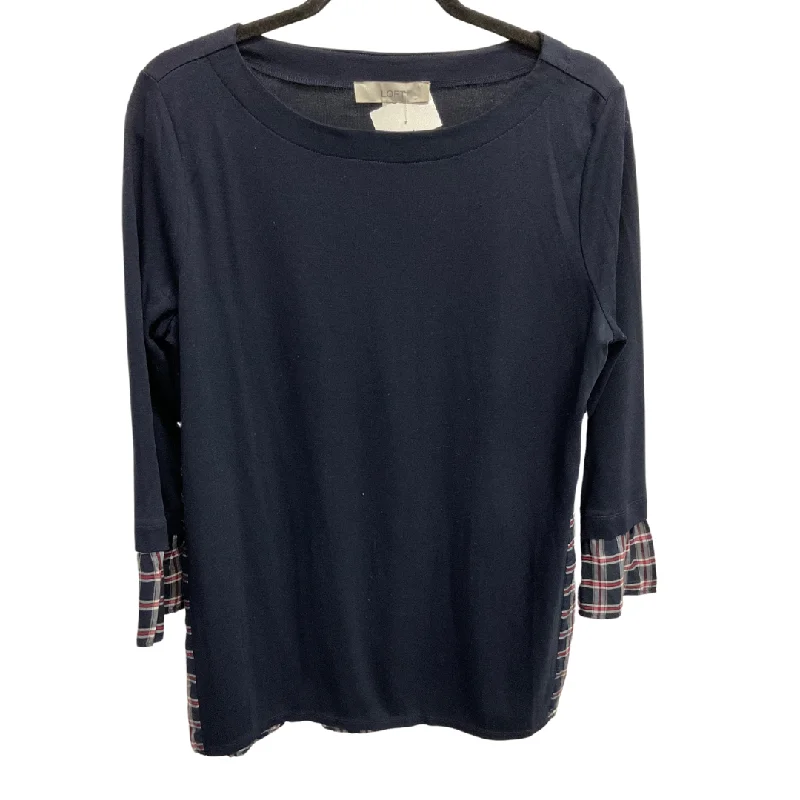 Top Long Sleeve By Loft In Navy, Size: M