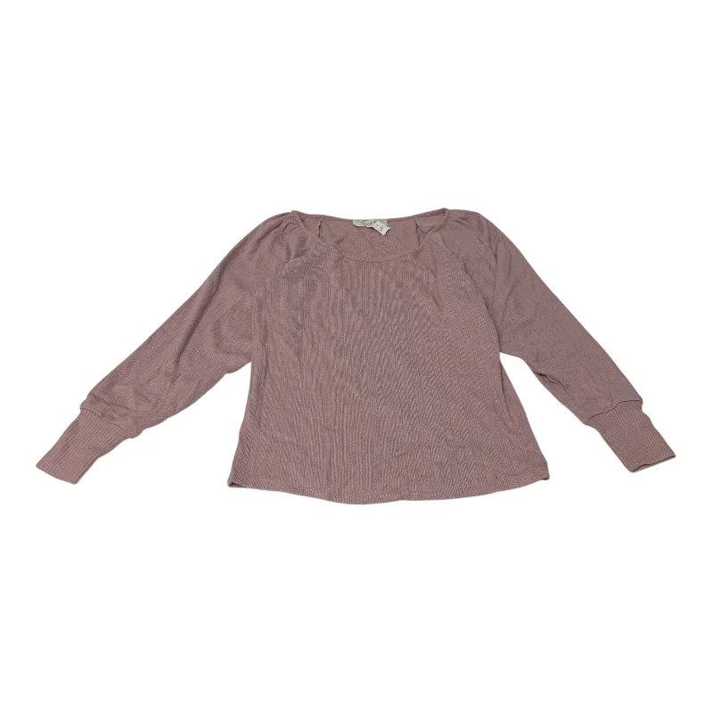 Top Long Sleeve By Loft In Pink, Size: S