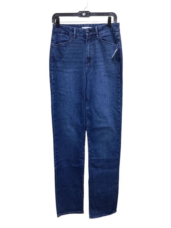 Jeans Straight By Paige In Blue Denim, Size: 4