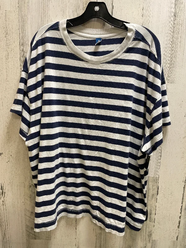 Top Short Sleeve Basic By Old Navy In Blue, Size: 3x