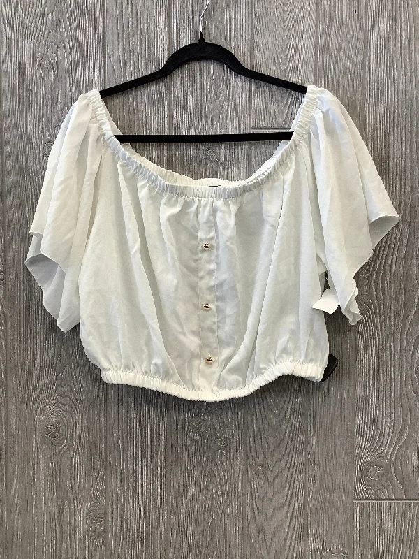 White Top Short Sleeve Shein, Size 3x