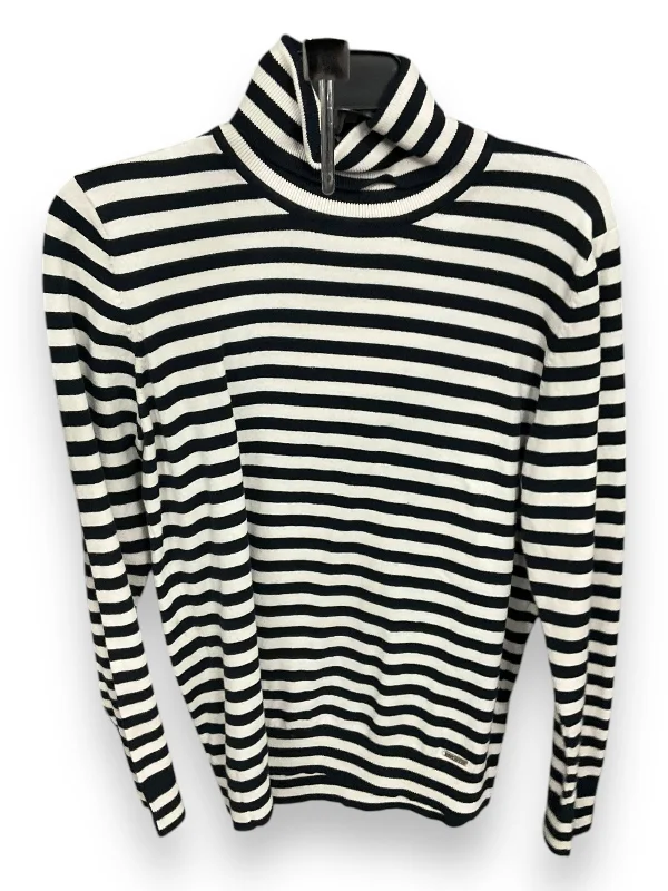 Sweater By Tommy Hilfiger In Blue & White, Size: L