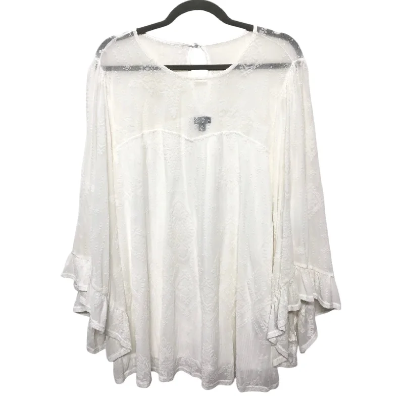 Top 3/4 Sleeve By Torrid In White, Size: 2x