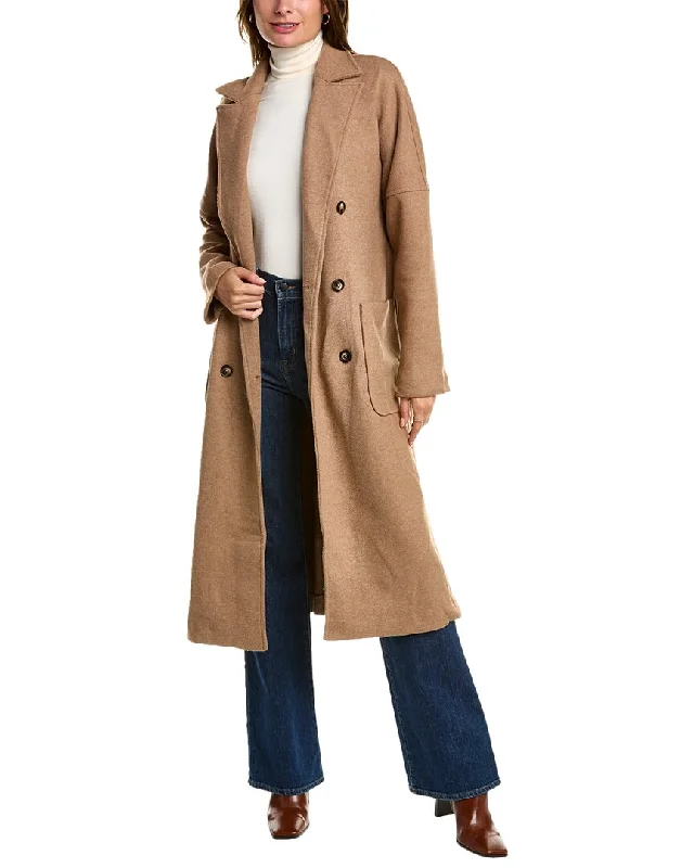 Line & Dot Theodore Double-Breasted Wool-Blend Coat